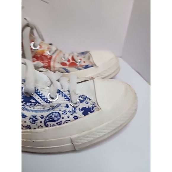 Converse Chuck 70 Hi Top Unity Pride Shoes W:Size 8 M: Size 6 Paisley Patchwork - Picture 3 of 13